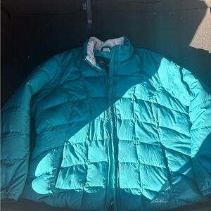 Eddie Bauer Turquoise Quilted Jacket